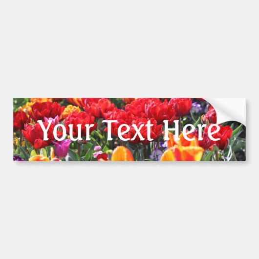 Falln Floral Crimson Waves Bumpersticker (Voorkant)