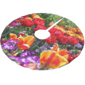 Falln Floral Crimson Waves Kerstboom Rok (Gekanteld)