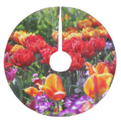 Falln Floral Crimson Waves Kerstboom Rok (Voorkant)