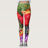 Falln Floral Crimson Waves Leggings (Voorkant)