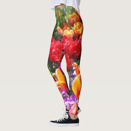 Falln Floral Crimson Waves Leggings (Links)