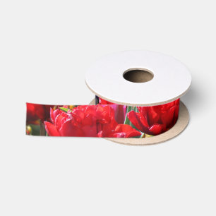 Falln Floral Crimson Waves Satijnen Lint