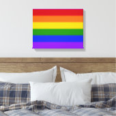 Falln Gay Pride Flag Canvas Afdruk (Insitu (Slaapkamer))