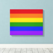 Falln Gay Pride Flag Canvas Afdruk (Insitu (Houten vloer))