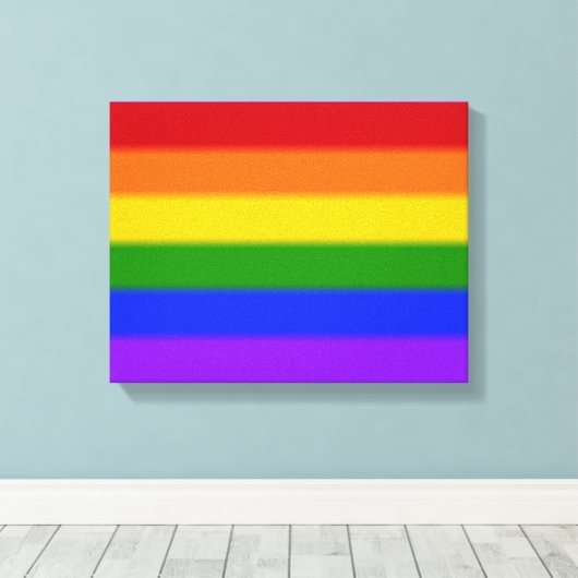 Falln Gay Pride Flag Canvas Afdruk (Insitu (Houten vloer))