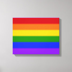 Falln Gay Pride Flag Canvas Afdruk