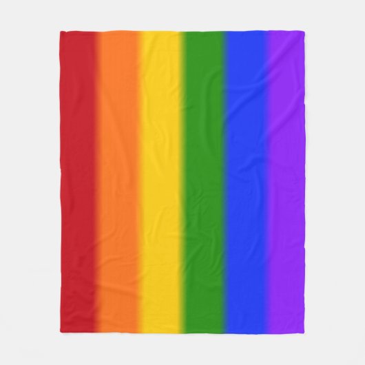 Falln Gay Pride Flag Fleece Deken (Voorkant)