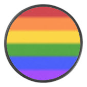 Falln Gay Pride Flag Hockey Puck (Voorkant)
