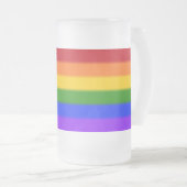 Falln Gay Pride Flag Matglas Bierpul (Voorkant rechts)