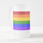 Falln Gay Pride Flag Matglas Bierpul (Voorkant links)