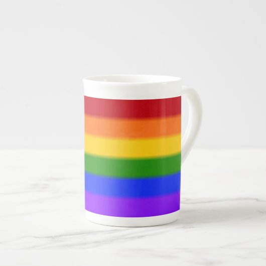 Falln Gay Pride Flag Porselein Kop (Voorkant rechts)