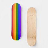 Falln Gay Pride Flag Skateboard (Voorkant)
