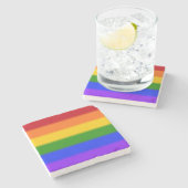 Falln Gay Pride Flag Stenen Onderzetter (Zijkant)