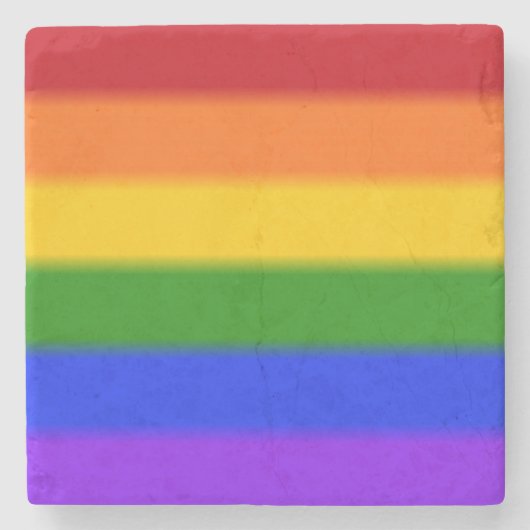 Falln Gay Pride Flag Stenen Onderzetter (Voorkant)
