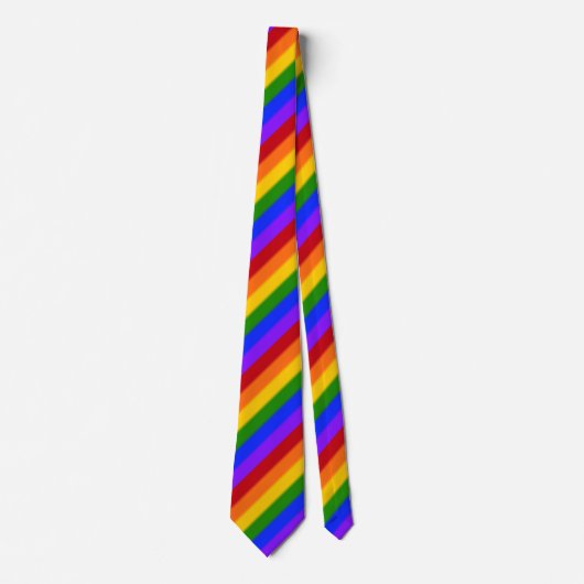 Falln Gay Pride Flag v2 Stropdas (Voorkant)