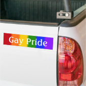 Falln Gay Pride Flag versie 2 (tekst) Bumpersticker (Op Truck)