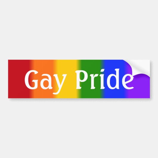 Falln Gay Pride Flag versie 2 (tekst) Bumpersticker (Voorkant)