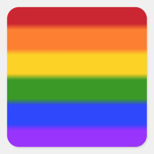 Falln Gay Pride Flag Vierkante Sticker