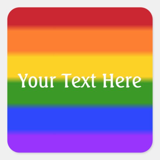 Falln Gay Pride Flag Vierkante Sticker (Voorkant)