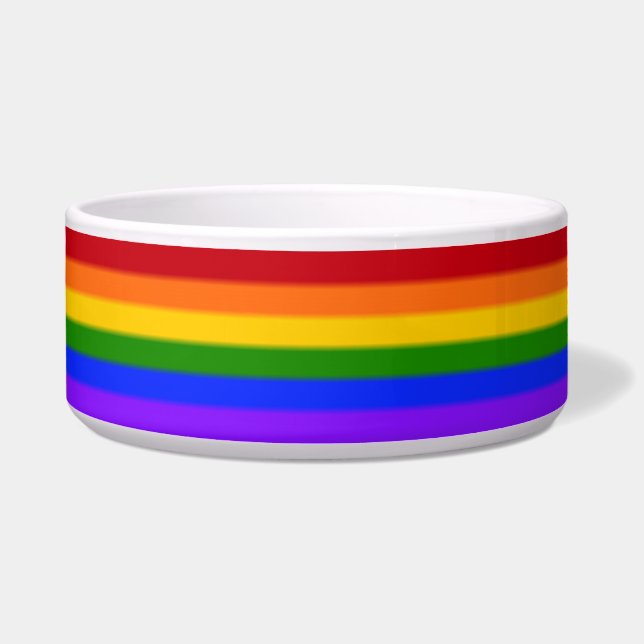 Falln Gay Pride Flag Voerbakje (Voorkant)