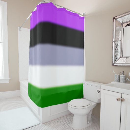 Falln Genderqueer Pride Flag Douchegordijn (In situ)