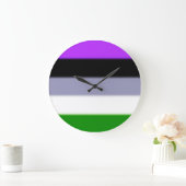 Falln Genderqueer Pride Flag Grote Klok (Huis)
