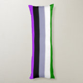 Falln Genderqueer Pride Flag Lichaamskussen (Achterkant (Verticaal))