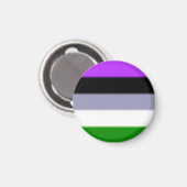 Falln Genderqueer Pride Flag Magneet (Voorkant / Achterkant)