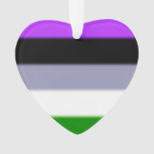 Falln Genderqueer Pride Flag Ornament (voorkant)