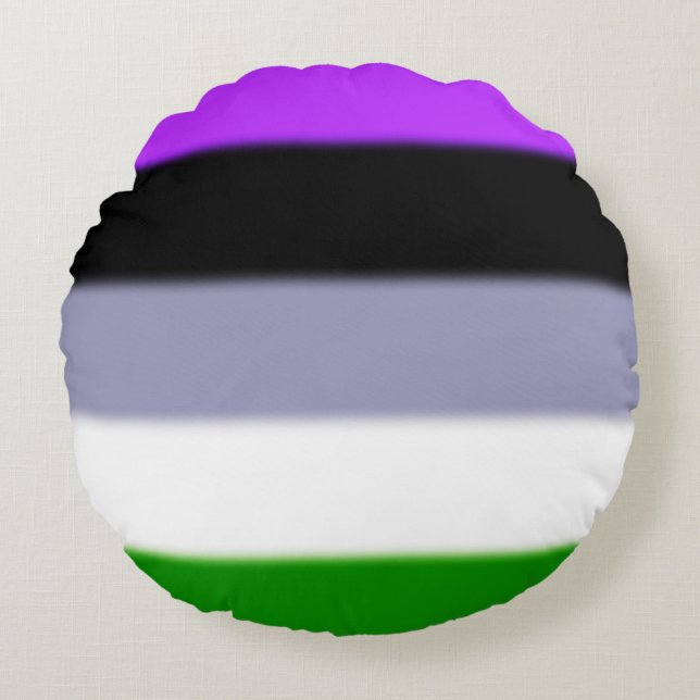 Falln Genderqueer Pride Flag Rond Kussen (Voorkant)