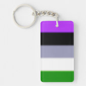 Falln Genderqueer Pride Flag Sleutelhanger (Voorkant)