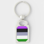 Falln Genderqueer Pride Flag Sleutelhanger (Voorkant)