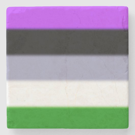 Falln Genderqueer Pride Flag Stenen Onderzetter (Voorkant)