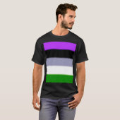 Falln Genderqueer Pride Flag T-shirt (Voorkant volledig)