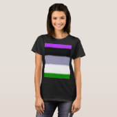 Falln Genderqueer Pride Flag T-shirt (Voorkant volledig)