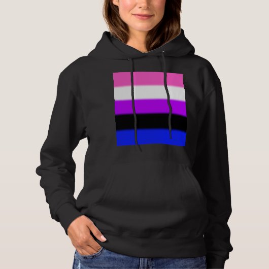 Falln GendervloeiPride Flag Hoodie (Voorkant)