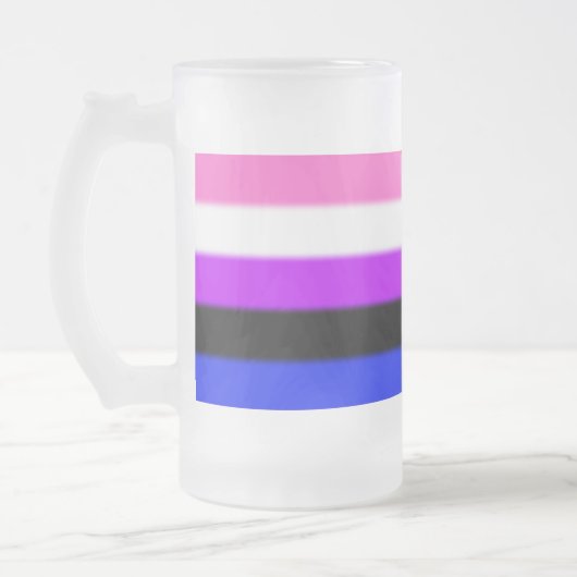 Falln GendervloeiPride Flag Matglas Bierpul (Links)