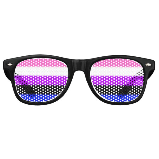 Falln GendervloeiPride Flag Retro Zonnebril (Voorkant)