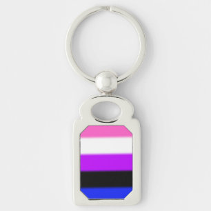 Falln GendervloeiPride Flag Sleutelhanger