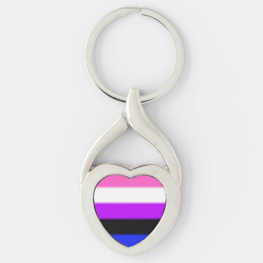 Falln GendervloeiPride Flag Sleutelhanger (Voorkant)