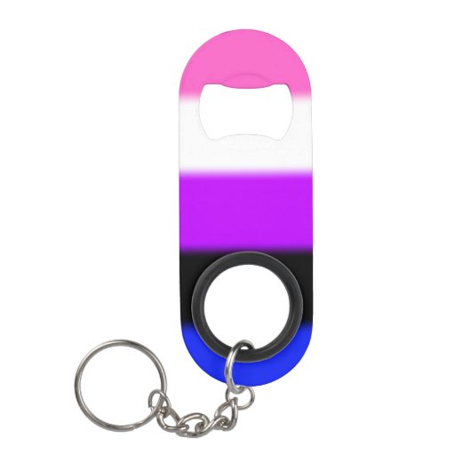 Falln GendervloeiPride Flag Sleutelhanger Flessenopener (Voorkant)
