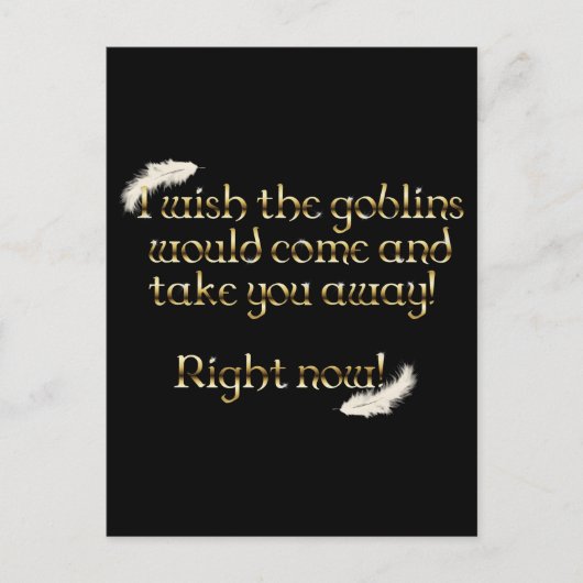 Falln Goblins halen je weg Briefkaart (Voorkant)