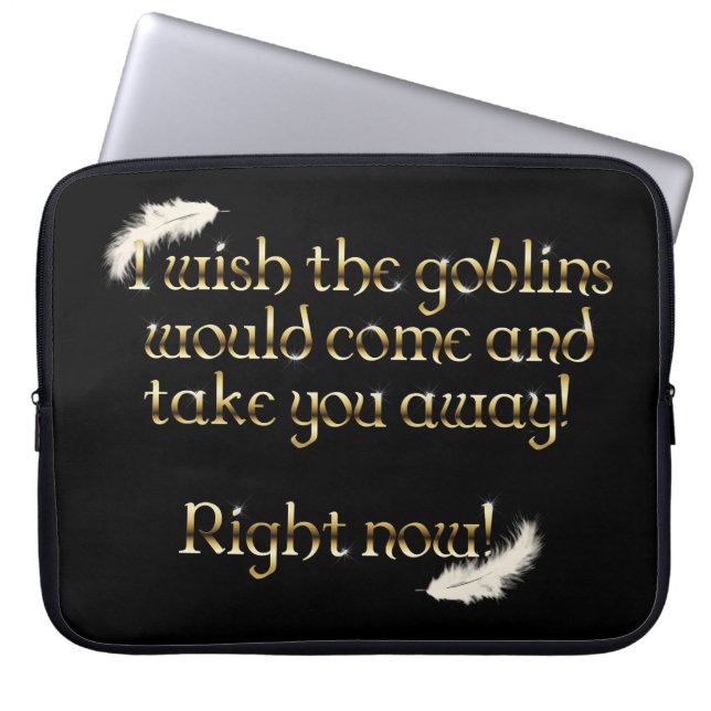 Falln Goblins halen je weg Laptop Sleeve (Voorkant)