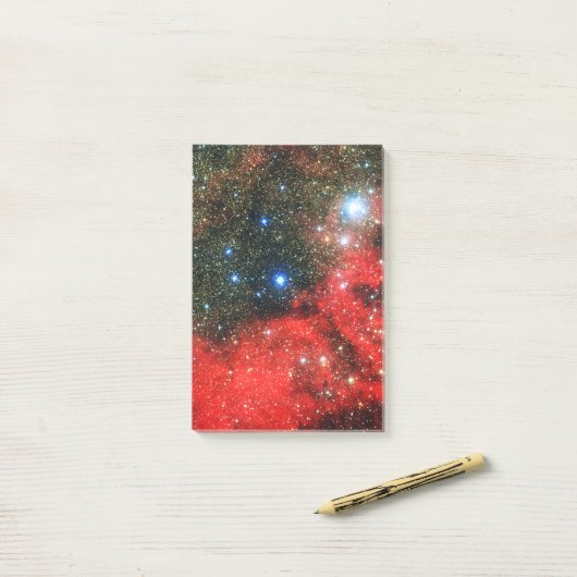 Falln Gold Dusted Galaxy Post-it® Notes (Op bureau)