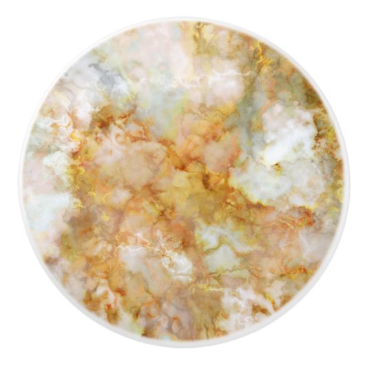 Falln Gold Rippled Marble Keramische Knop (Voorkant)