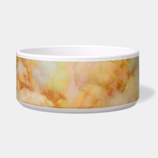 Falln Gold Rippled Marble Voerbakje (Voorkant)