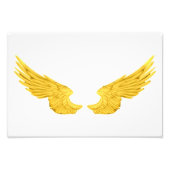Falln Golden Angel Wings Foto Afdruk (Voorkant)