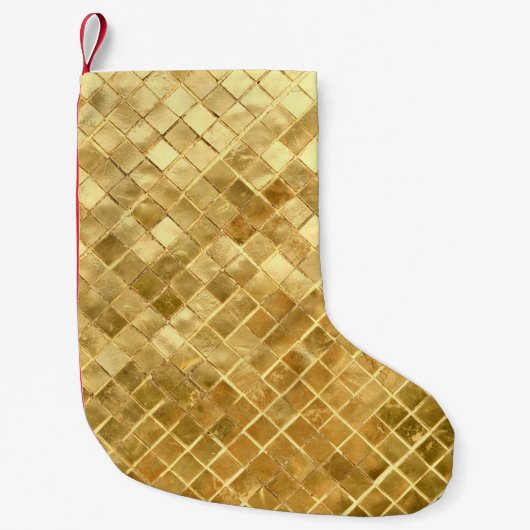 Falln Golden Checkerboard Kleine Kerstsok (Voorkant)