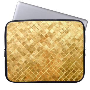 Falln Golden Checkerboard Laptop Sleeve