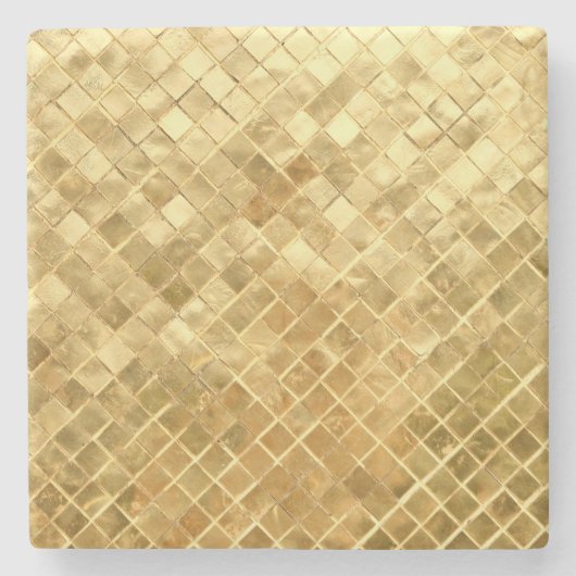 Falln Golden Checkerboard Stenen Onderzetter (Voorkant)